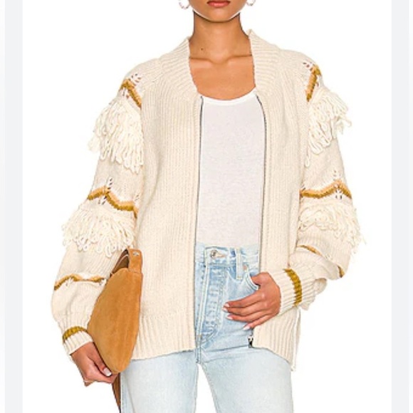 Jen's Pirate Booty NWOT Knit Zip Front Wool Dream Jacket in Snowed In Small - Picture 1 of 13